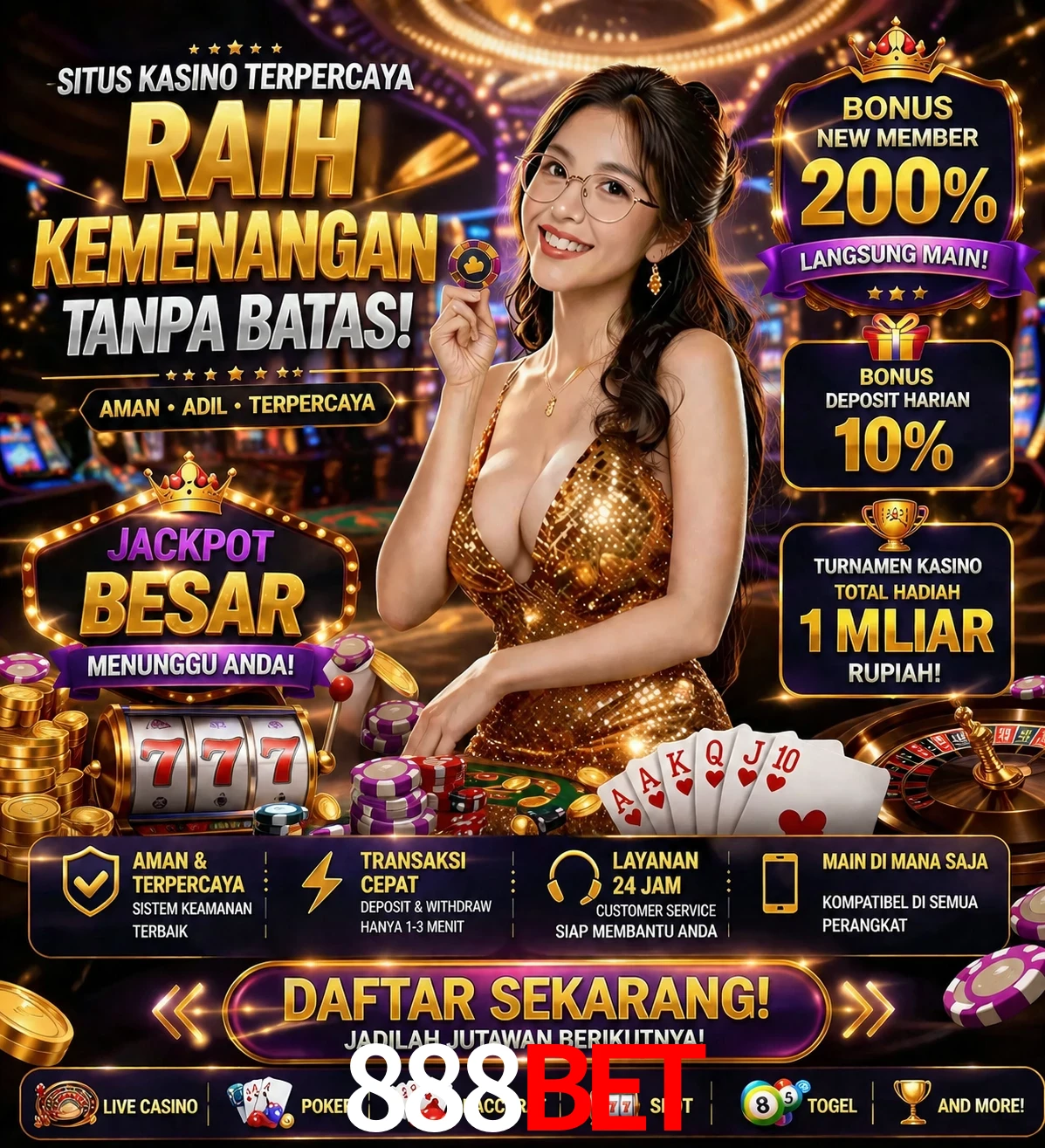 Roleta e blackjack 888bet